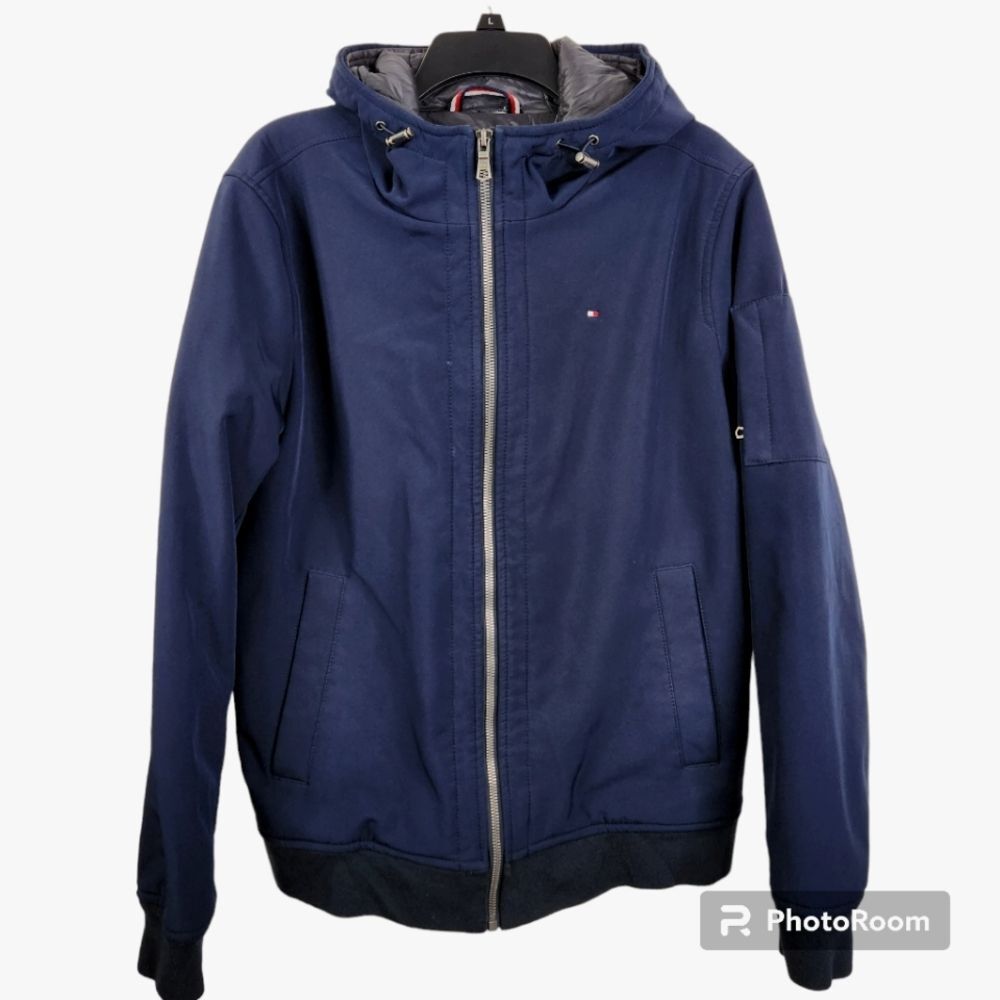 Tommy Hilfiger Mens Double Zip Hooded Waist Length Jacket Size Medium